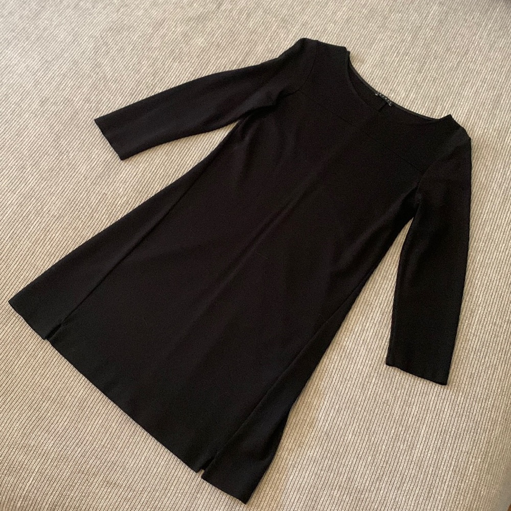 Theory Shift Dress - 3/4 Sleeve - Black - Size S